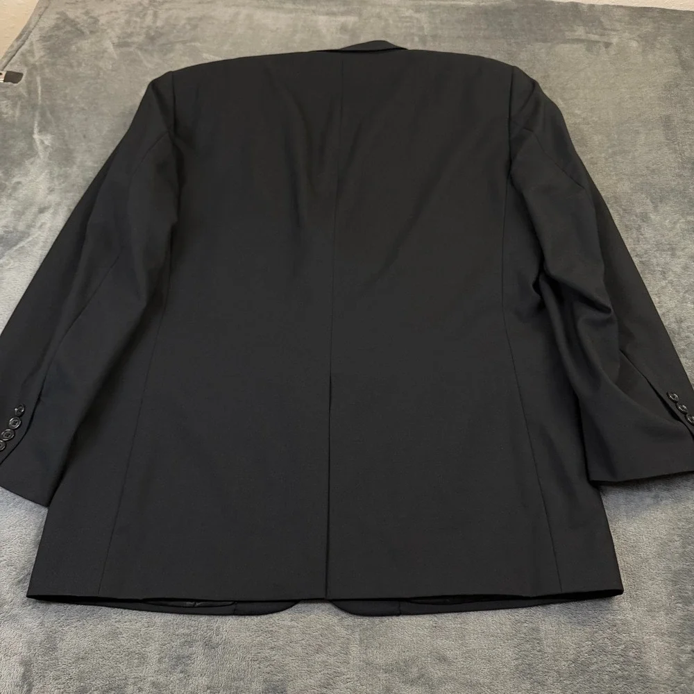Jos A Bank Two Button Blazer Suit Jacket Mens 43 Regular Black Wool